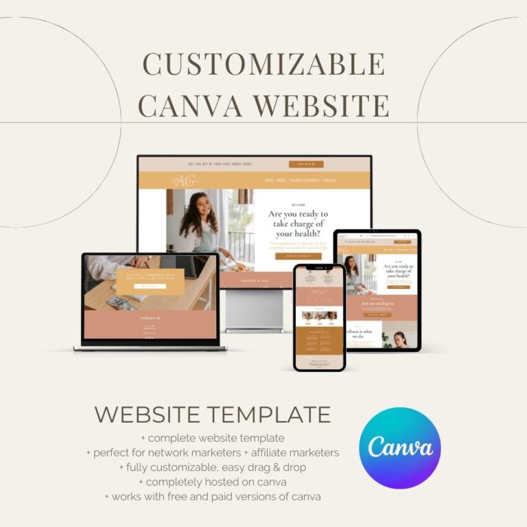 Canva One Page Website Template - Alexandria Hinders Creative